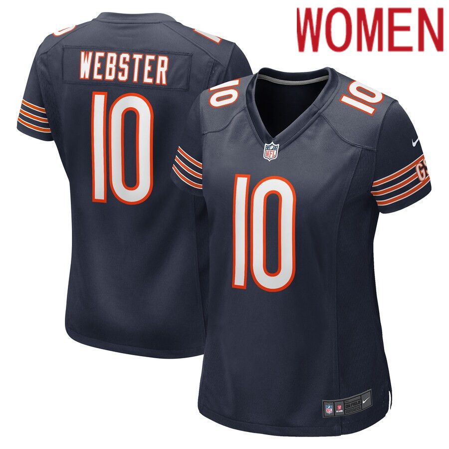 Women Chicago Bears #10 Nsimba Webster Nike Navy Game Player NFL Jersey